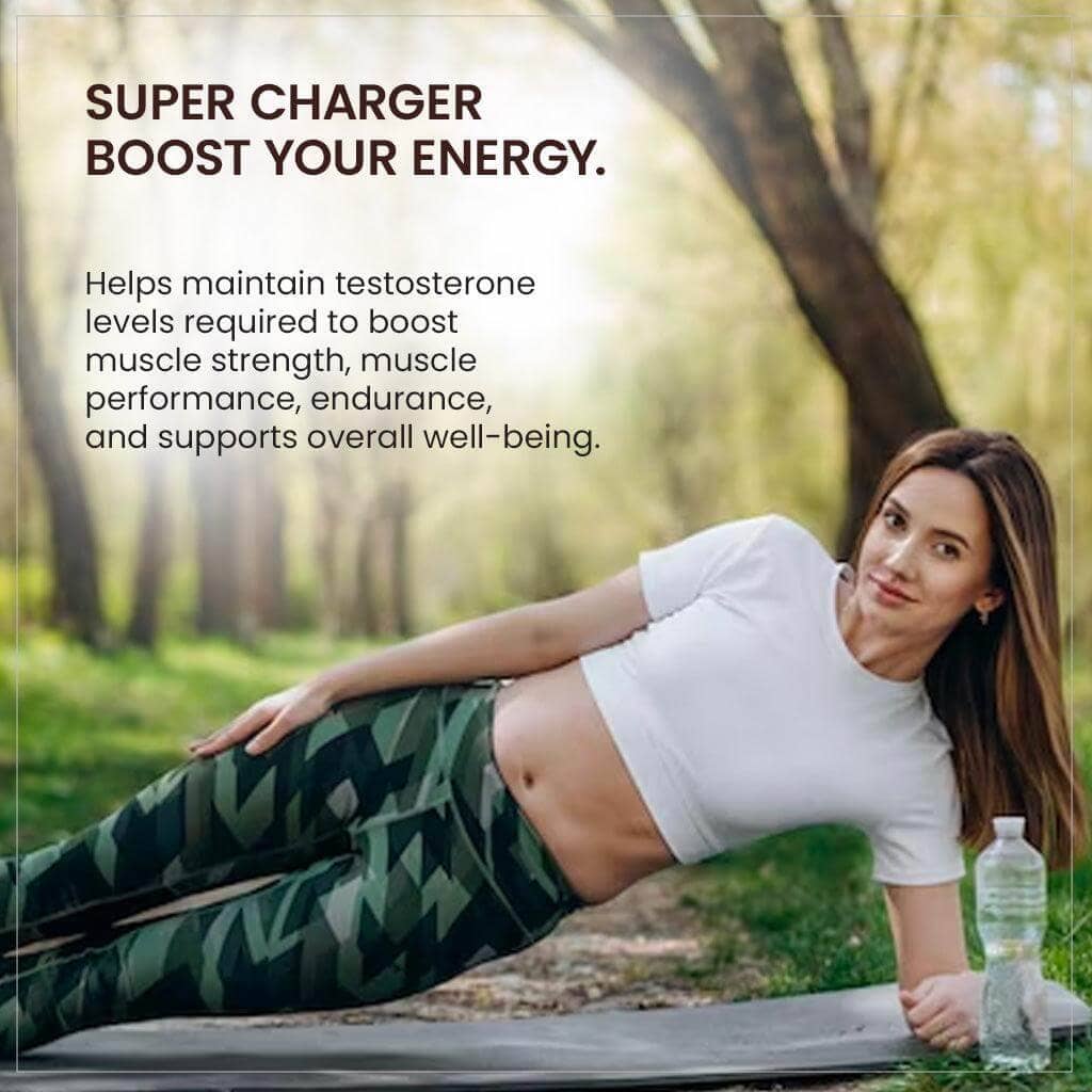 Supercharger: Ayurvedic Supplement for Men's Vitality and Wellness -30 Vegan Capsules - VEDICURA